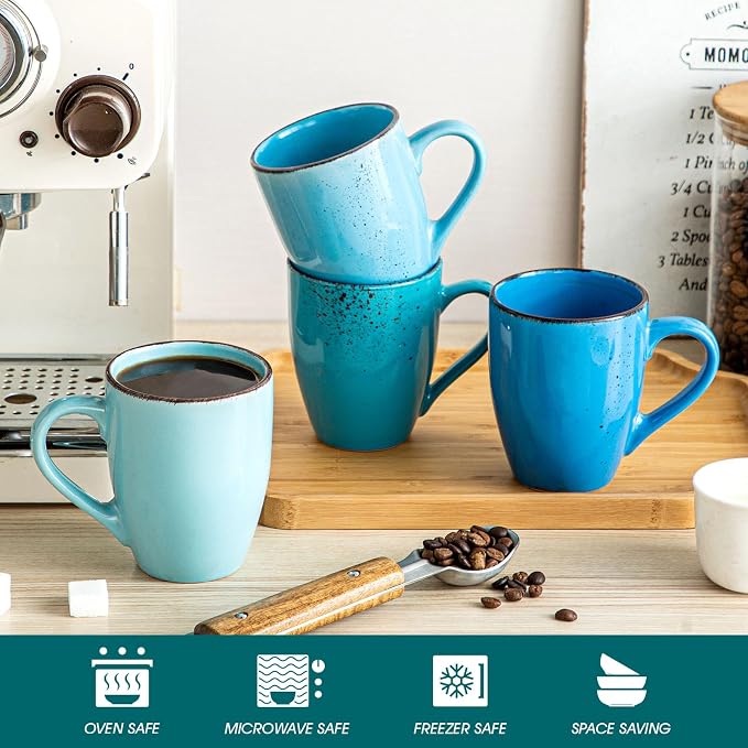 vancasso Navia Coffee Mug Set of 4, Ceramic 12 Oz Coffee Cups - Image 4