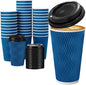 16 oz Insulated Disposable Paper Coffee Cups by Huifany