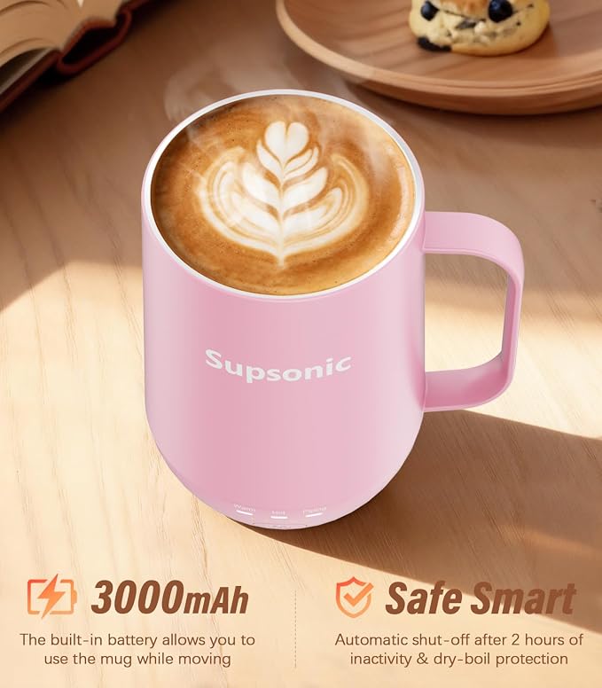 Supsonic - 16oz Self Heating Coffee Mug, Smart Heated Coffee Mug Faster - Image 3