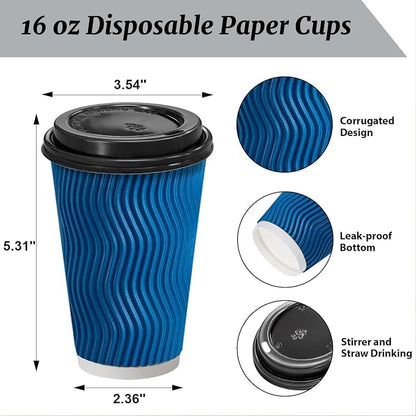 Clawsoff 100 Pack 16 oz Coffee Cups - Image 2