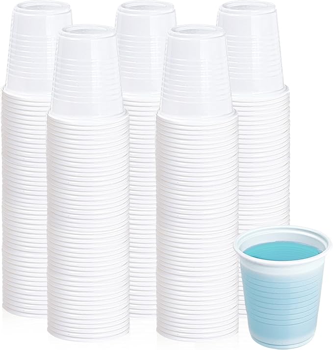 Lilymicky 500 Pack 3 oz Plastic Bathroom Cups, no sogginess plastic bathroom by Lilymicky