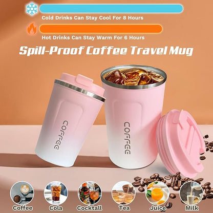 SPLMIFA Travel Coffee Mug Leak-Proof, Reusable Coffee Cups - Image 2