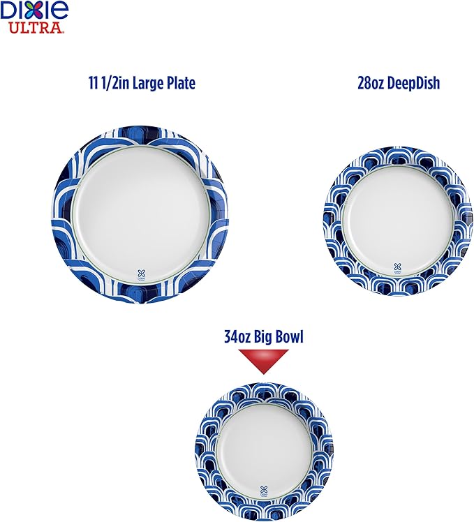 Dixie Ultra Extra Large Paper Bowls, 34 oz, Compostable, Microwave Safe - Image 2