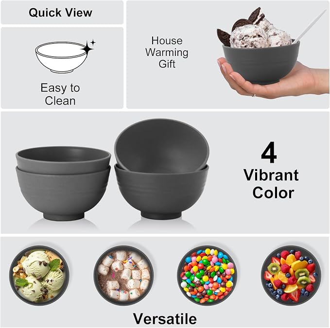 wheat straw small bowls 10oz set of 8 - Image 3