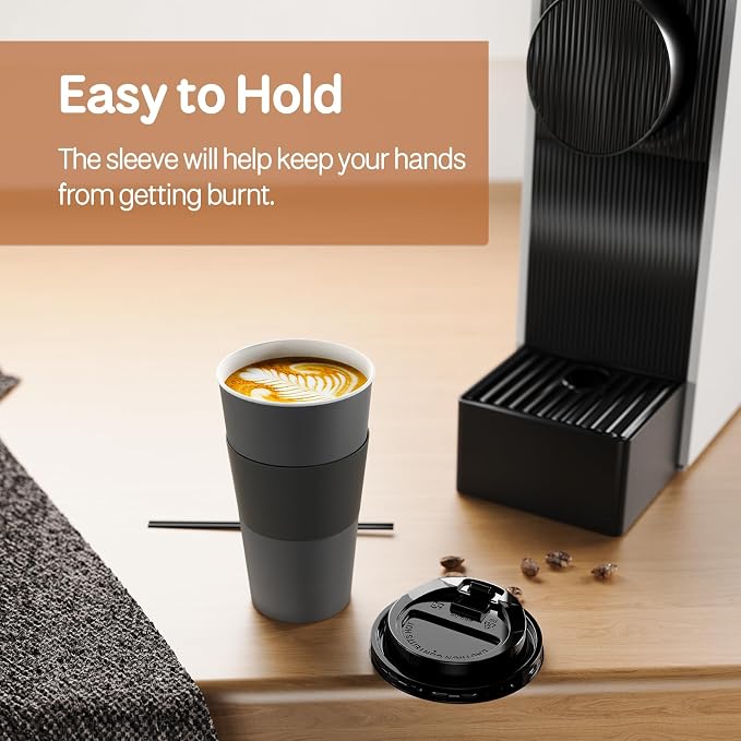 Clawsoff 100 Pack 12 oz Disposable Coffee Cups - Image 3