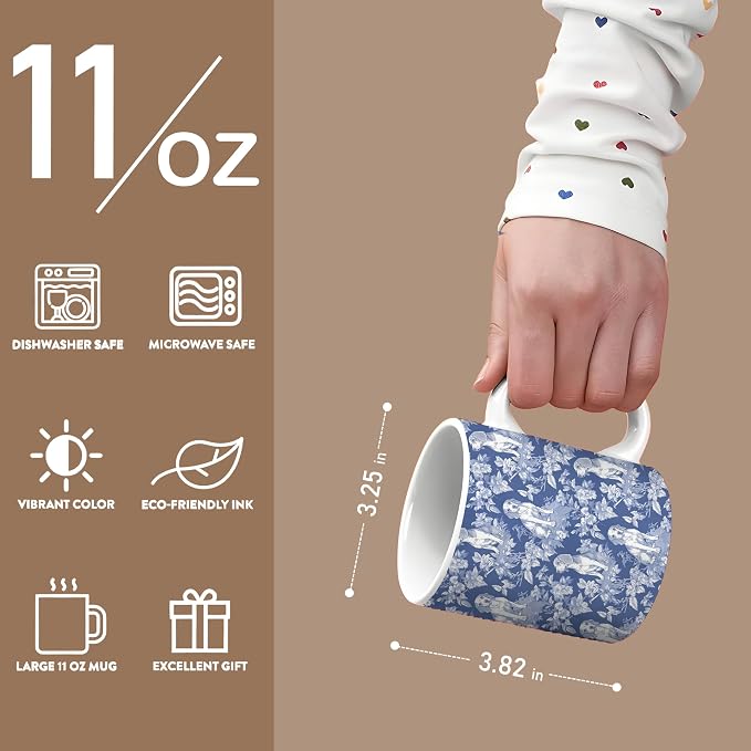 Blue Chinoiserie Deagle Mug, Beagle Gifts - Image 6