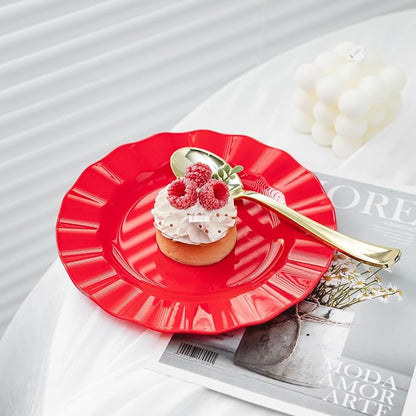 72 Pack Red Plastic Plates, Thanksgiving - Image 4