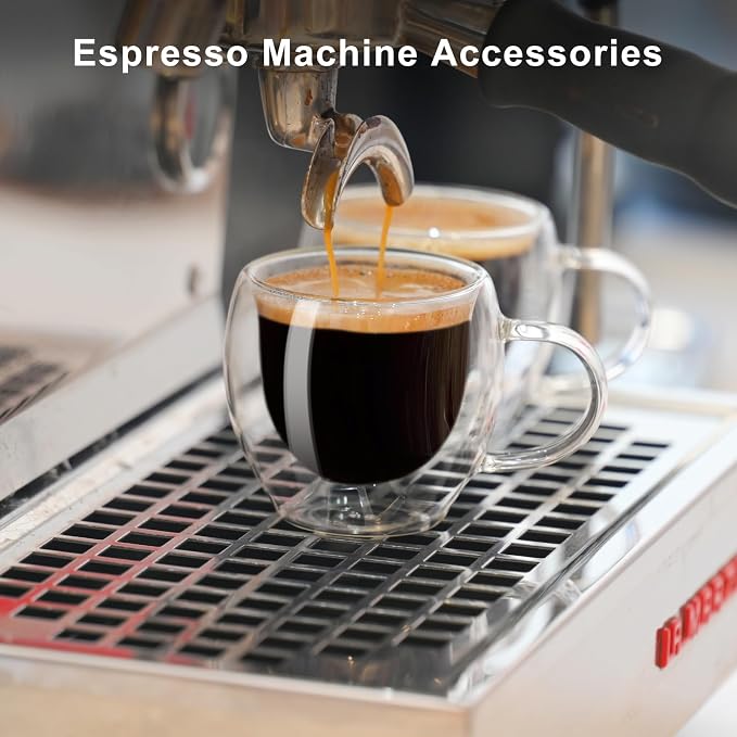 PARACITY Double Wall Glass Espresso Cups, 2.7 oz Expresso Shots, cappuccino - Image 5