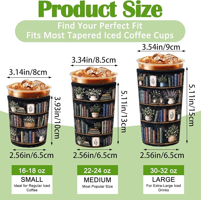 3 Pack Reusable Iced Coffee and Cold Soda Insulated Neoprene Cup Sleeve | Cold - Image 2