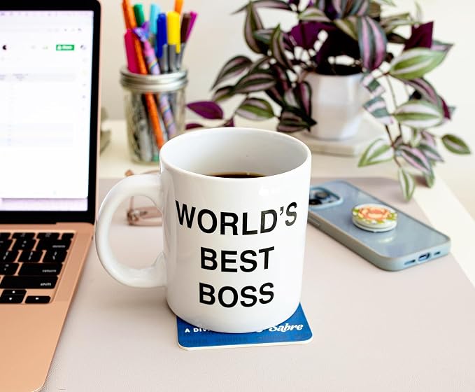 Toynk The Office Dunder Mifflin World's Best Boss Ceramic Mug | Coffee Cup - Image 4