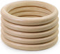 FoDau770 5pcs Natural Beech Wooden Rings, Unfinished Solid Wood Rings Heavy by FoDau770