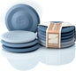 The Degrē Coasters XL (Indigo Wash, Set of 6) by LINE+ARC. 10mm Thick, Dishwasher Safe, Stain-Resistant, Outdoor, Coffee Table, Silicone, Modern, Mid Century, Drink, Non-Absorbent, Housewarming Gift