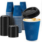 12 oz Insulated Disposable Paper Coffee Cups by Huifany