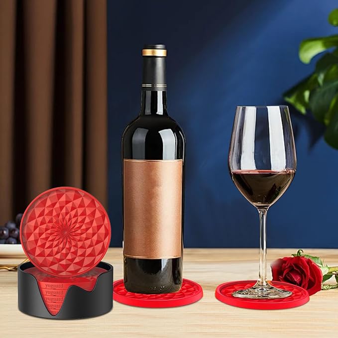 Coasters with Holders Drink Silicone Coasters, Table Cup Mat, - Image 7