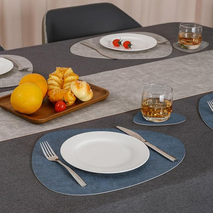 Faux Leather Placemats Set of 6, Dual Sided - Image 7