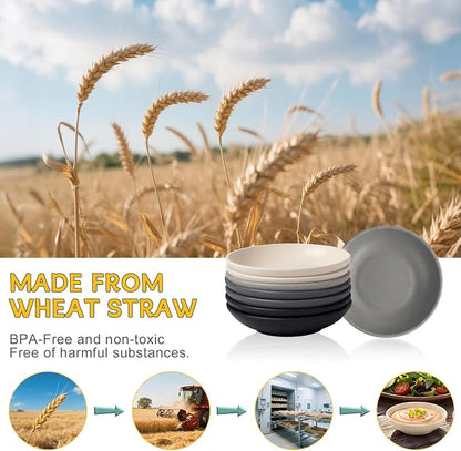 PYRMONT Small Dipping Bowls 2 Oz Wheat Straw Mini Bowls Set of 8 Unbreakable - Image 4