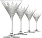 Rolf Glass Regatta 10oz Martini Cocktail Glass | Set of 4 Lead-Free Glasses | Proudly Made in the USA | Engraved Nautical Sailboat Martini Glasses