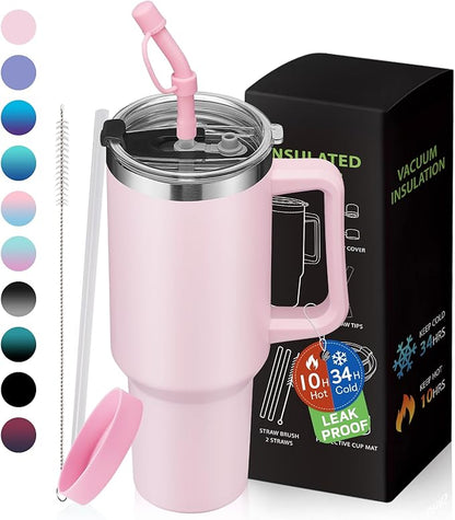 BENZZO Tumbler with Lid and Straw 40oz Stainless Steel Hydro Tumblers with by BENZZO