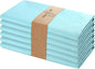 Urban Villa Easter Dinner Napkins Solid Slub Set of 6 Aqua Color Dinner Napkins Over Sized 20X20 in Cloth Napkins Cotton Cloth Napkins Premium Quality with Mitered Corners Ultra Soft DinnerNapkins