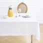 Solino Home White Linen Tablecloth 54 x 72 Inch - 100% Pure Linen Table Cloth for Rectangle Tables - Fete, Machine Washable Tablecloth for Winter, Valentines, Spring, Easter