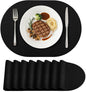 Placemats Set of 8, 11.8 x 17 Inch, Waterproof Wipeable Reversible PU Placemat by homing