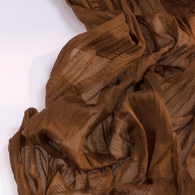 DeZerlor Brown Cheesecloth Table Runners 6 Pack Fall Runners | 120Inch Gauze - Image 3