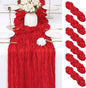 6 Pack Red Cheesecloth Table Runner 17x108 Inch Semi Sheer Boho Gauze Cheese by Unknown