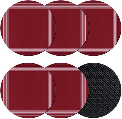 Vintage Red Coasters Set of 6 Absorbent Coasters by Unknown