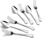 24 PCS Spoons and Forks Set, Food Grade Stainless Steel by Gymdin