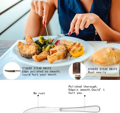 20-Piece Steak Knife and Dinner Fork Set - Image 6