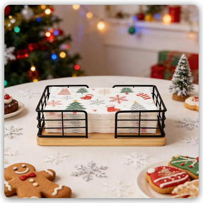 Kordory Wooden Disposable Guest Towel Holder Tray - Image 7
