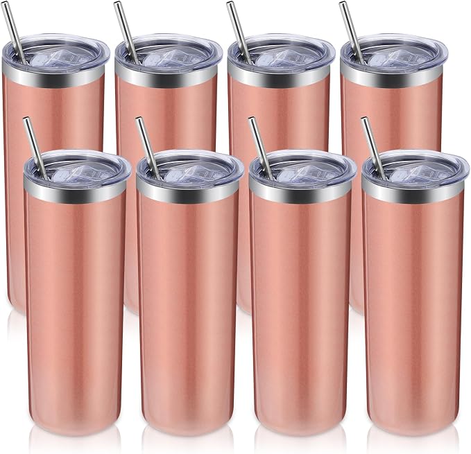 Volhoply 8 Pack Skinny Tumblers by LiveFully%EF%BC%8CDrinkFreely%E2%80%94KeepGoingwithVolhoply%EF%BC%81