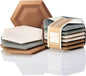 LINE+ARC Extra Thick Silicone Coasters (As Seen in NYTimes WireCutter) Waterproof Anti-Stain Heat-Safe Dishwasher-Safe Degrē Coasters (Set of 6, Joshua Tree) Outdoor Rubber Mid-Century Modern