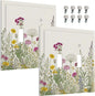 Decorative Light Switch Cover Wildflower Botanical Plant Herbs Flower 2 Gang Wall Plate Double Toggle Switch Plate Receptacle Electrical Outlet Cover Switchplate for Bathroom Livingroom（2 Pack）