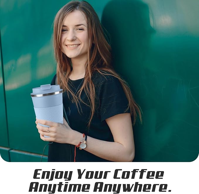 Vacuum Insulated Stainless Steel Travel Coffee Mug, Leak Proof Cup - Image 6