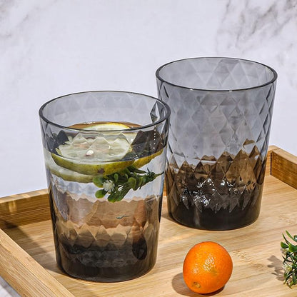 BPA-Free Plastic Tumblers 6 Pack (6x16oz) | Reusable Dishwasher Safe | Stackable Shatterproof Cups | Plastic Drinkware & Drinking Tumblers for Restaurant, Home, Party