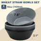 Wheat Straw Bowl Sets, Microwave and Dishwasher Safe Bowls, Large Salad Bowls - Image 2