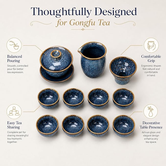9-Piece Chinese Tea Set, Gongfu Tea Sets - Image 3