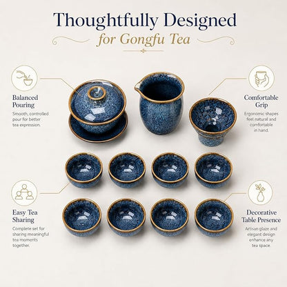 9-Piece Chinese Tea Set, Gongfu Tea Sets - Image 3