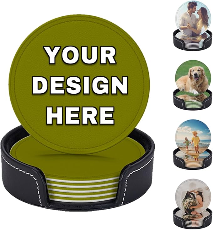 Custom Drink Coasters Set of 6 by YHPHRTA