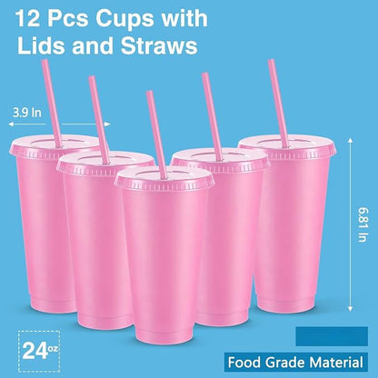 Amyhill 12 Pcs Reusable Plastic Cup - Image 2