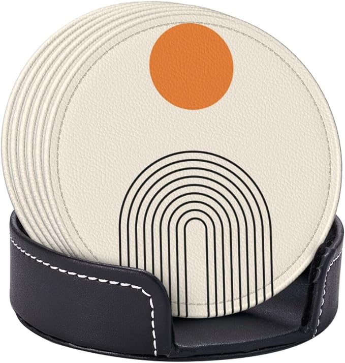Abstract Boho Simple Minimalist Modern Coasters - Image 3