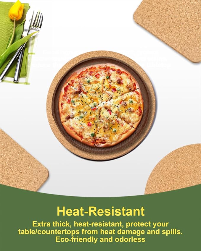 4 PCS Heat Resistant Cork Trivets - Image 3
