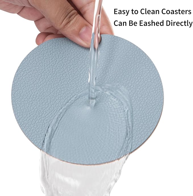 Faux Leather Drink Coasters - Image 4