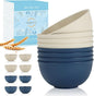Kids Soup Bowls 8 PCS, Wheat Straw Bowls Set Microwave Safe 26 OZ | Unbreakable by WROVA