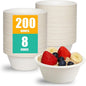 JINVOGREEN 200 Count 8 oz Paper Bowls, Small Disposable Compostable Bowls by JINVOGREEN