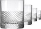 Rolf Glass Bourbon Street On the Rocks Glass | Set of 4 Etched 10oz Whiskey Glasses | Lead-Free Glass | Diamond-Wheel Engraved and Polished in America | Modern Luxury Glassware
