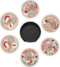 6 Pcs Christmas Santa Claus Drink Coasters by Cayiibe