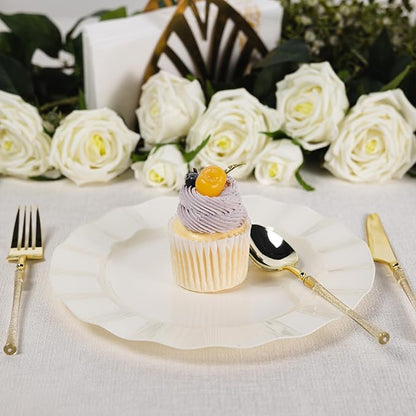 72 Pack Ivory Plastic Plates, Thanksgiving - Image 4