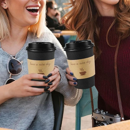 Clawsoff 100 Pack 12 oz Disposable Paper Coffee Cups - Image 6